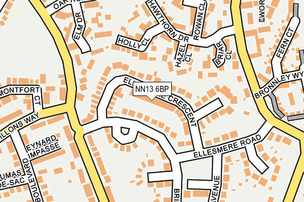NN13 6BP map - OS OpenMap – Local (Ordnance Survey)