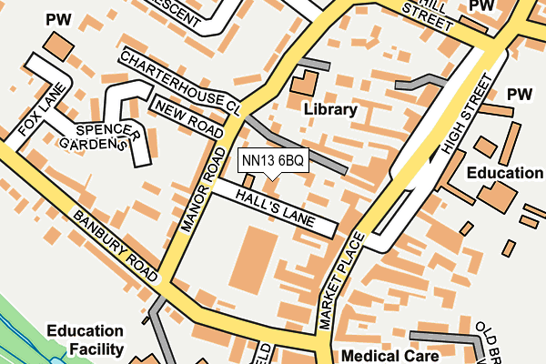 NN13 6BQ map - OS OpenMap – Local (Ordnance Survey)