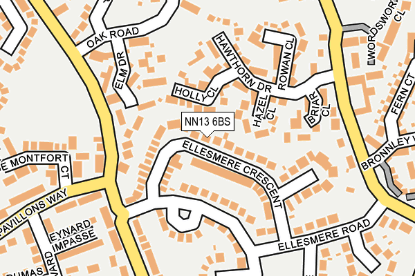 NN13 6BS map - OS OpenMap – Local (Ordnance Survey)