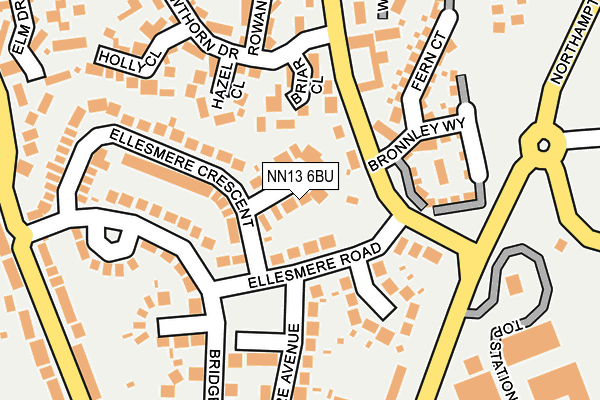 NN13 6BU map - OS OpenMap – Local (Ordnance Survey)