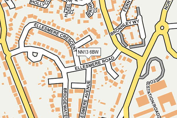 NN13 6BW map - OS OpenMap – Local (Ordnance Survey)
