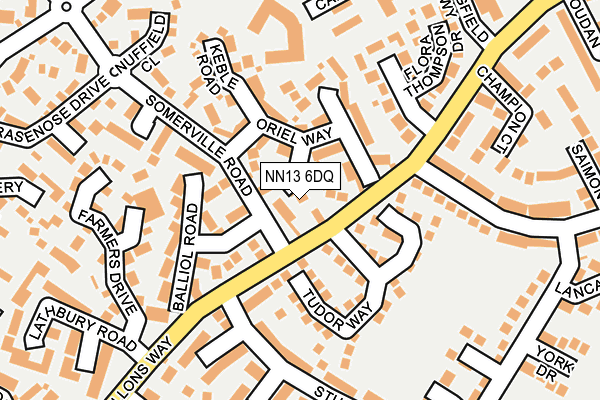 NN13 6DQ map - OS OpenMap – Local (Ordnance Survey)