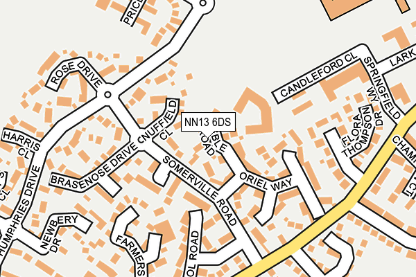 NN13 6DS map - OS OpenMap – Local (Ordnance Survey)