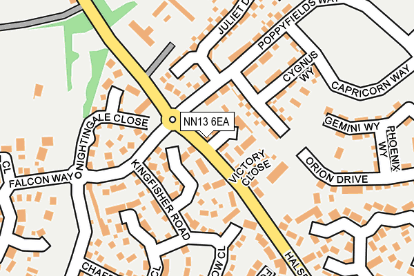NN13 6EA map - OS OpenMap – Local (Ordnance Survey)