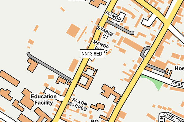 NN13 6ED map - OS OpenMap – Local (Ordnance Survey)