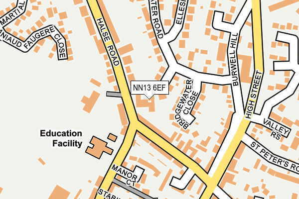 NN13 6EF map - OS OpenMap – Local (Ordnance Survey)