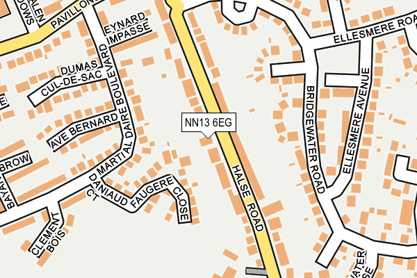 NN13 6EG map - OS OpenMap – Local (Ordnance Survey)