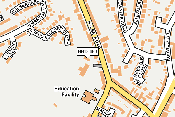 NN13 6EJ map - OS OpenMap – Local (Ordnance Survey)