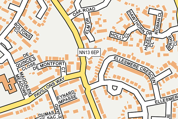 NN13 6EP map - OS OpenMap – Local (Ordnance Survey)