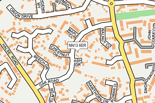 NN13 6ER map - OS OpenMap – Local (Ordnance Survey)