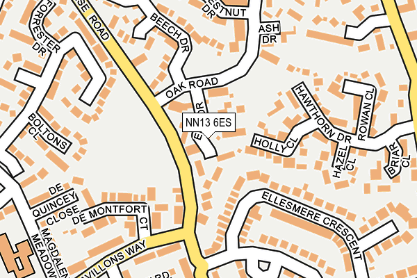 NN13 6ES map - OS OpenMap – Local (Ordnance Survey)
