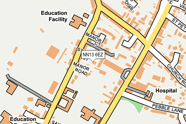 NN13 6EZ map - OS OpenMap – Local (Ordnance Survey)