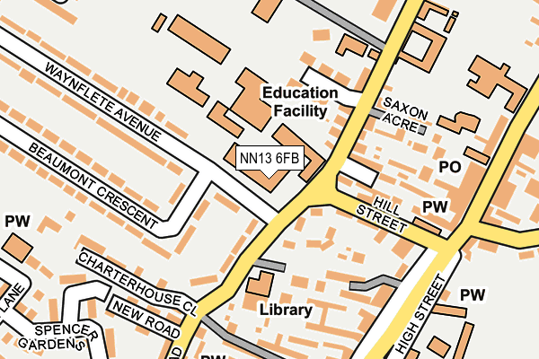NN13 6FB map - OS OpenMap – Local (Ordnance Survey)