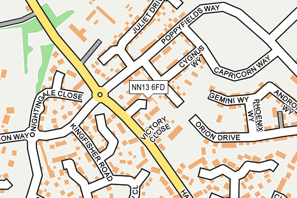 NN13 6FD map - OS OpenMap – Local (Ordnance Survey)