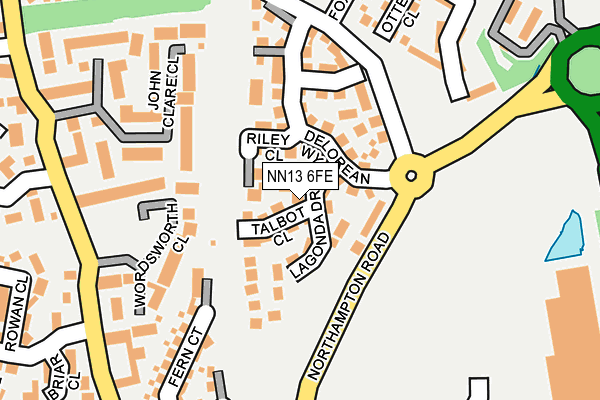 NN13 6FE map - OS OpenMap – Local (Ordnance Survey)