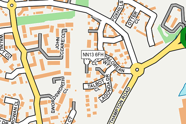 NN13 6FH map - OS OpenMap – Local (Ordnance Survey)