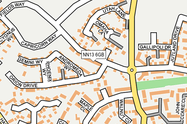 NN13 6GB map - OS OpenMap – Local (Ordnance Survey)