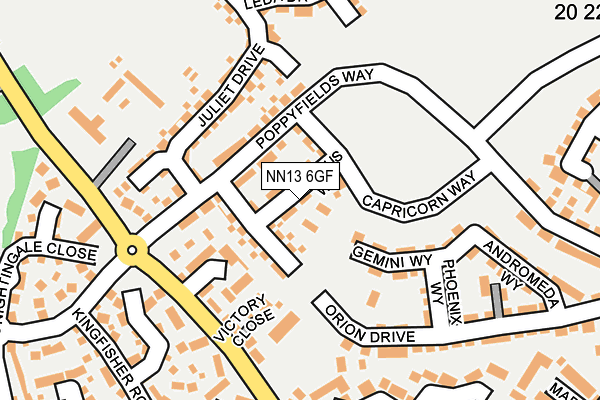 NN13 6GF map - OS OpenMap – Local (Ordnance Survey)