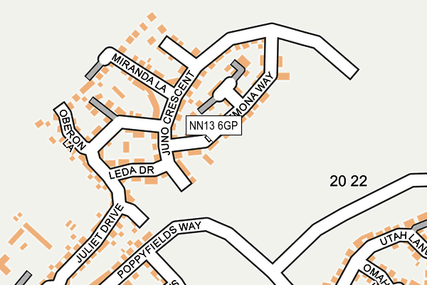 NN13 6GP map - OS OpenMap – Local (Ordnance Survey)