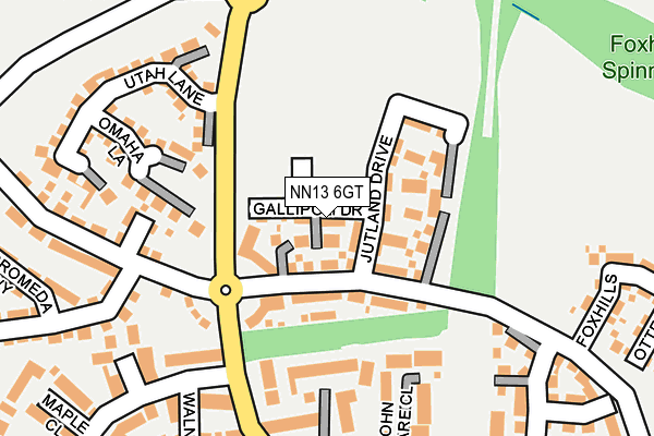 NN13 6GT map - OS OpenMap – Local (Ordnance Survey)