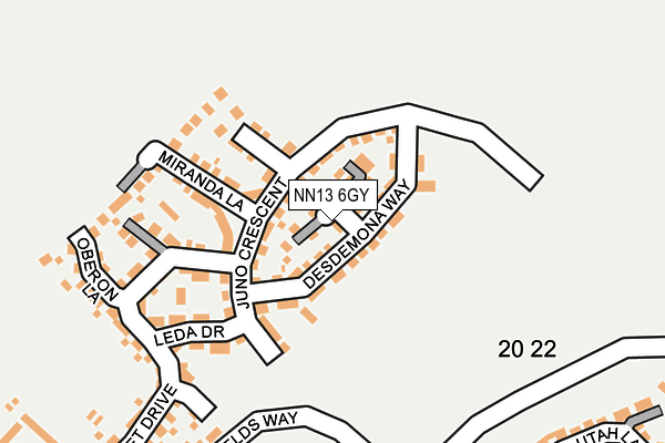 NN13 6GY map - OS OpenMap – Local (Ordnance Survey)