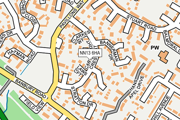 NN13 6HA map - OS OpenMap – Local (Ordnance Survey)