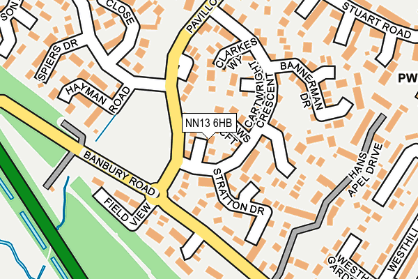 NN13 6HB map - OS OpenMap – Local (Ordnance Survey)