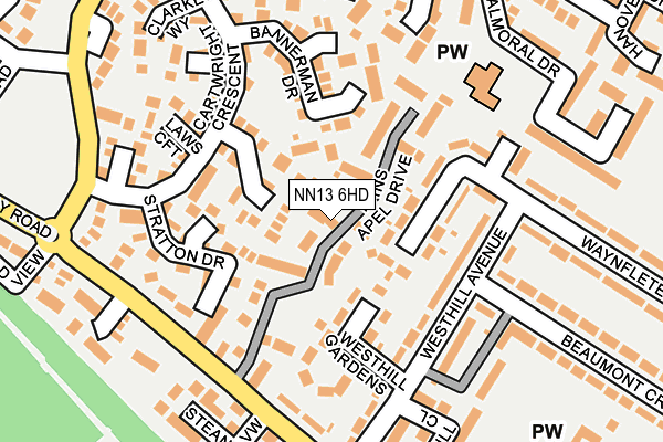 NN13 6HD map - OS OpenMap – Local (Ordnance Survey)