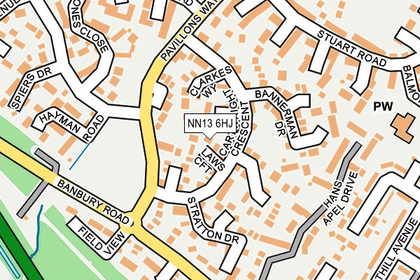 NN13 6HJ map - OS OpenMap – Local (Ordnance Survey)