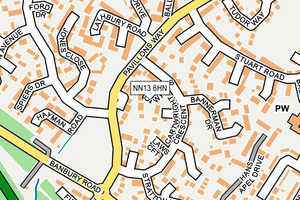 NN13 6HN map - OS OpenMap – Local (Ordnance Survey)