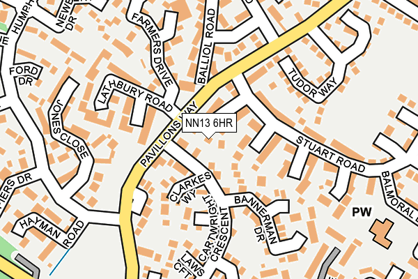 NN13 6HR map - OS OpenMap – Local (Ordnance Survey)