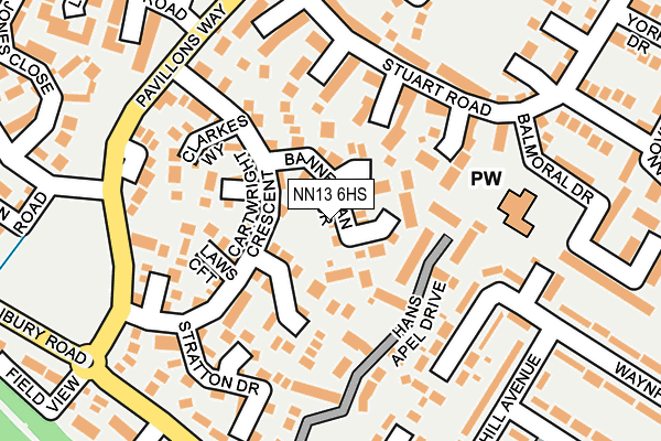 NN13 6HS map - OS OpenMap – Local (Ordnance Survey)