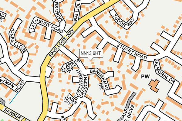 NN13 6HT map - OS OpenMap – Local (Ordnance Survey)