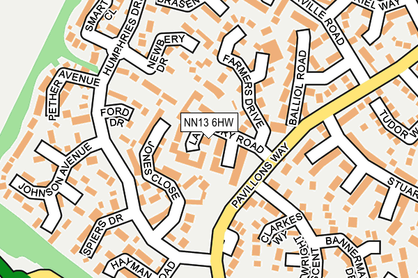 NN13 6HW map - OS OpenMap – Local (Ordnance Survey)