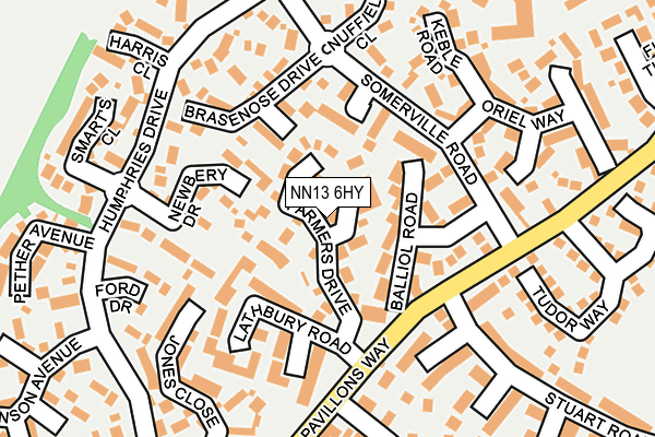 NN13 6HY map - OS OpenMap – Local (Ordnance Survey)