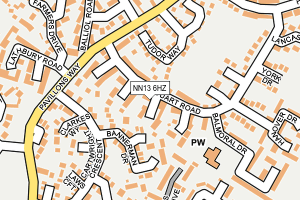NN13 6HZ map - OS OpenMap – Local (Ordnance Survey)