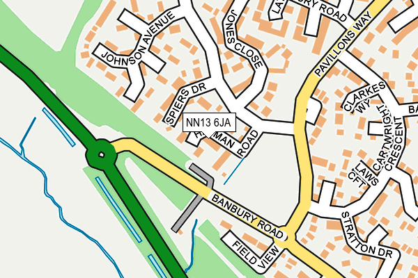 NN13 6JA map - OS OpenMap – Local (Ordnance Survey)