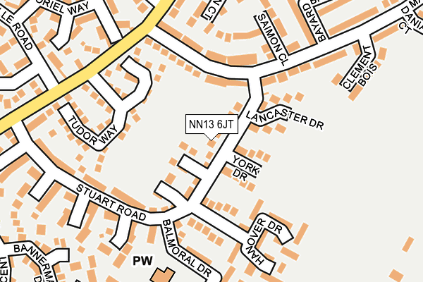 NN13 6JT map - OS OpenMap – Local (Ordnance Survey)