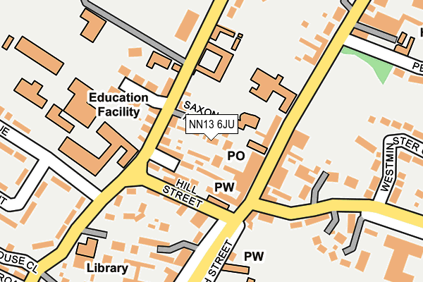 NN13 6JU map - OS OpenMap – Local (Ordnance Survey)