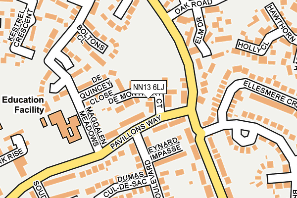 NN13 6LJ map - OS OpenMap – Local (Ordnance Survey)