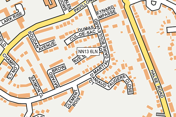 NN13 6LN map - OS OpenMap – Local (Ordnance Survey)