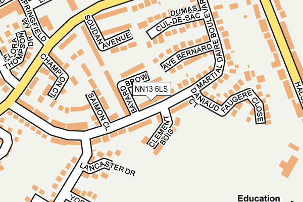 NN13 6LS map - OS OpenMap – Local (Ordnance Survey)