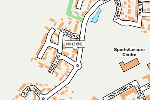 NN13 6NQ map - OS OpenMap – Local (Ordnance Survey)