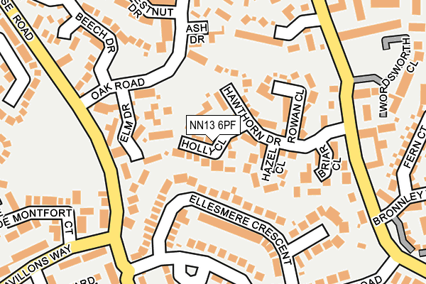 NN13 6PF map - OS OpenMap – Local (Ordnance Survey)
