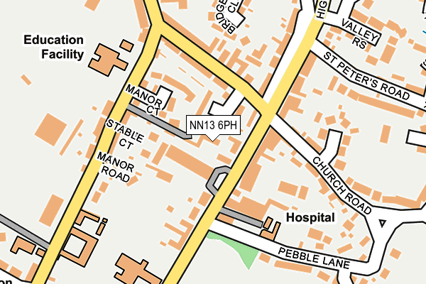 NN13 6PH map - OS OpenMap – Local (Ordnance Survey)
