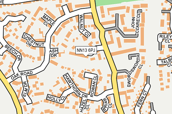 NN13 6PJ map - OS OpenMap – Local (Ordnance Survey)