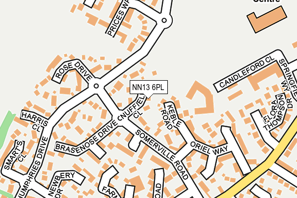 NN13 6PL map - OS OpenMap – Local (Ordnance Survey)