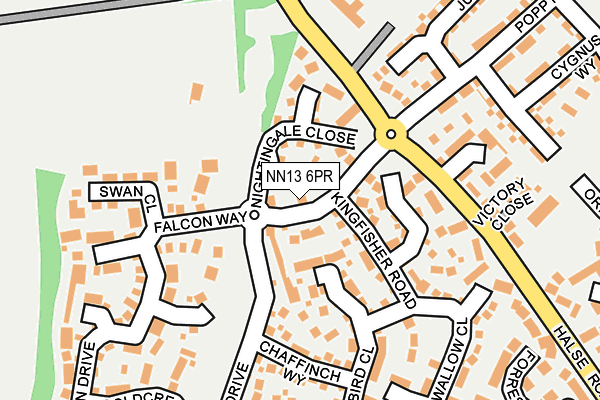 NN13 6PR map - OS OpenMap – Local (Ordnance Survey)