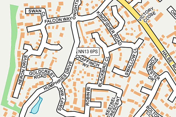 NN13 6PS map - OS OpenMap – Local (Ordnance Survey)