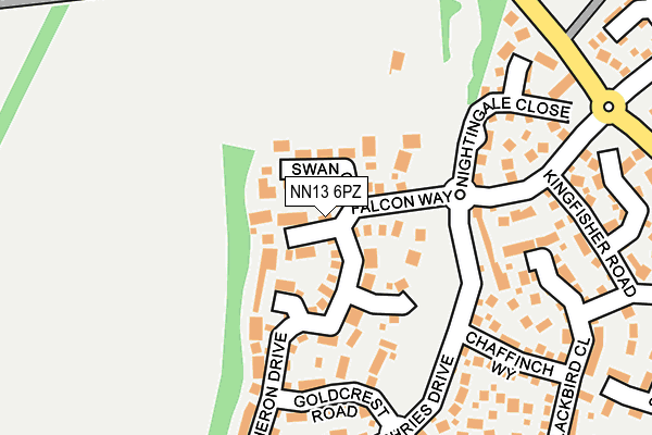 NN13 6PZ map - OS OpenMap – Local (Ordnance Survey)